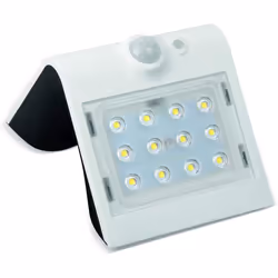 Luceco LED Solar Guardian Wall Light with PIR Motion Sensor, 14.5 x 9.5 x 8 cm, 1.5 W, IP65 Rated, White