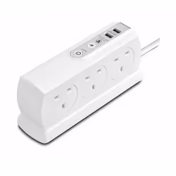 Masterplug 2m 6 Socket Surge Protected Extension Lead 2 USB Ports