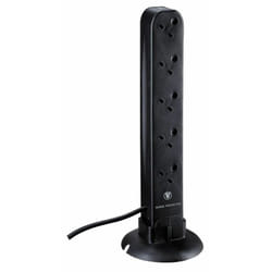Masterplug 10 Gang, 1m Surge Protected Tower Extension 2 USB Charging