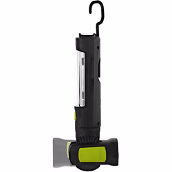Luceco LED Rechargeable Swivel Torch with USB Power Bank, 3 Watts, Green and Black