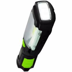 Luceco LED Rechargeable Swivel Torch with USB Power Bank, 3 Watts, Green and Black