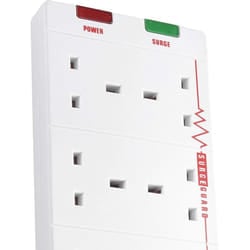 Masterplug 2m Eight Socket Surge Protected Extension Lead