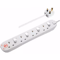Masterplug SWSRG4210N 2m 13A 4-Gang Surge Protected Switched Extension