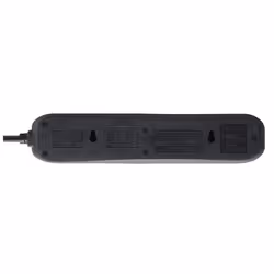 Masterplug 4 Socket 2m Surge Protected Extension Lead Black 13A
