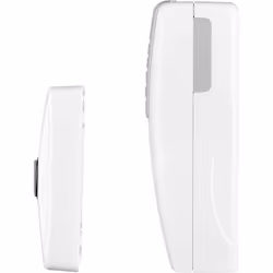 Masterplug BDCPO100-MP Wireless Push Button DoorBell with a 100 Metre Range, Battery Operated, White