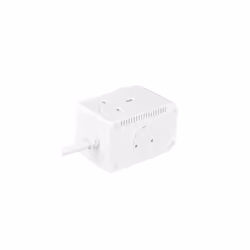 Three Socket Compact Extension Lead with Two USB Charging Ports, 2 Metre Cable, 13 Amps, White