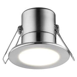 Luceco Downlights Warm White LED Dimmable 5W IP65 Matt Stainless Steel Pack of 6