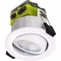 Luceco Ftype Mk2 Adjustable Downlight Power Colour Change White Bezel