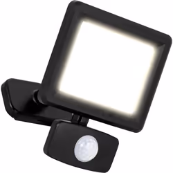 Essence Multi-Position Floodlight 10W 1050lm 4000K IP65 PIR Dask or Dawn - Black