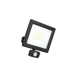 Essence Multi-Position Floodlight with PIR Motion Sensor, 50 Watts, 6000K Colour Temperature, IP65 Rated, Black