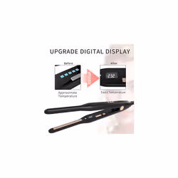 Upgrade Pencil Straighteners Mini Straight and Curler Hair Straightener Thin Ceramic Floating Plate Auto Shut Off Flat Iron for Women Short Hair Men