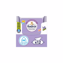 Gentle Clean Moist Toilet Tissue - Fine to Flush - Hygiene Wipes Single (12 Packs x 36 Sheets)