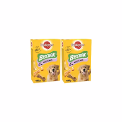 Pedigree Biscrok - Bone-Shaped, Multi-Mix Biscuits Dog Treats, Twin Pack, 2 x 500g