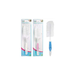 2 in 1 Baby Bottle and Teat Brush, 2 Brushes in 1, Ideal for Cleaning Training Cups, Wide Neck Bottles, Lids, Valves