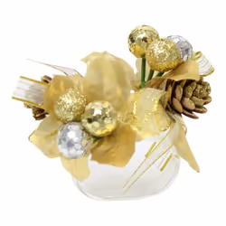 Set of 4 Christmas Gold Floral Napkin Rings Serviette Rings Generous Size
