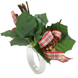 Set of 4 Christmas Red Berry Napkin Rings Serviette Rings Generous Size