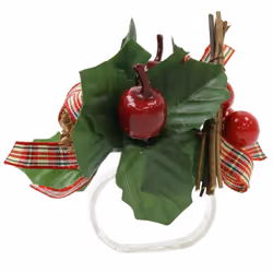 Set of 4 Christmas Red Berry Napkin Rings Serviette Rings Generous Size