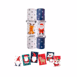 6 Mini Christmas Crackers Santa Friends Kids Party Crackers 6 Inch