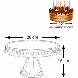 White Plastic Traditional Desserts Cake Stand Plate Display