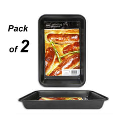 Oblong Turkey Tin Pack of 2 Non Stick Oven Tray  16x25cm
