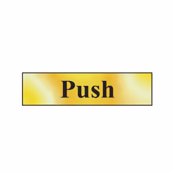 Scan Push - Polished Brass Effect 200 x 50mm SCA6031