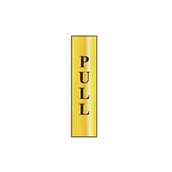 Scan Pull Vertical - Polished Brass Effect 50 x 200mm SCA6034