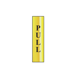Scan Pull Vertical - Polished Brass Effect 50 x 200mm SCA6034