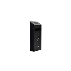 Luminous Wall Mounted Ashtray Smoking Cigarette Steel Bin Metal Ashtray Lockable With Keys For Outdoor Black Small
