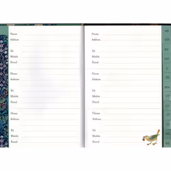 William Morris Blackthorn Addresses & Birthdays Book A5 Hardback Organiser