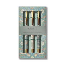William Morris Set Of 3 Gift Boxed Pens In Assorted Designs Stationery Writing Gift