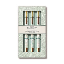 William Morris Set Of 3 Gift Boxed Pens In Mixed Designs Stationery Writing Gift