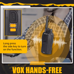 RB668 Walkie Talkie Rechargeable, Professional Two Way Radio PMR446 Emergency Alarm, LED Flashlight, H777 New Version, VOX, Walkie Talkies for Adults,