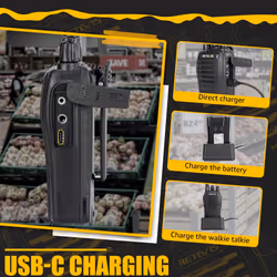 RB668 Walkie Talkie Rechargeable, Professional Two Way Radio PMR446 Emergency Alarm, LED Flashlight, H777 New Version, VOX, Walkie Talkies for Adults,