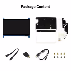 7inch HDMI LCD with Bicolor Case(Type C), Capacitive Touch IPS Screen, Compatible with Raspberry Pi 4B/3B+/3B/Jetson Nano/PC