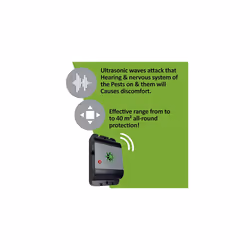 Mouse Rat repellent ultrasonic Set of 2 battery operated outdoor/indoor/garden no mice rodent