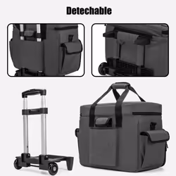 Sewing Machine Trolley Bag, Detachable Trolley Case on Wheels with Bottom Wood Pad, Compatible with Singer, Brother and Most Standard Machines and