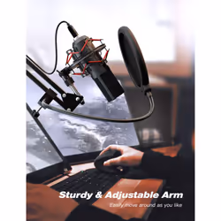Gaming microphone USB Microphone Kit with Arm Stand, Shock Mount, Pop Filter Desktop Laptop Windows/Mac Computer Microphone for Streaming, Podcast,