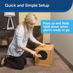 Disposable Cat Litter Box, Collapsible Covered Design for Travel, from the Makers of ScoopFree Self Cleaning Cat Litter Box
