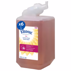 Botanics Joy Luxury Foam Hand Wash 6387 - Scented Foaming Hand Soap - 6 x 1 Litre Red Hand Wash Refills (6 Litre total)