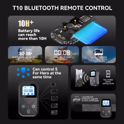 Kabellose Bluetooth-Fernbedienung kompatibel mit Gopro Hero 11 Hero 10 Hero 9 Hero 8 Max wasserdichte Kamera-Controller-Fernbedienung mit Armbandâ¦