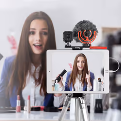 Metal Holder for iPad, Tablet Tripod Mount Adapter with 2 Cold Shoe, 1/4" Screw Acra Swiss Rail Mount, for iPad for Surface for other 7.9" to 12.9"