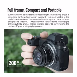 50mm F2 Nikon Z Mount Full Frame Manual Camera Lens, Standard Focal Length, Prime, Bright and Large Aperture for Portraiture, Humanity, Still-life