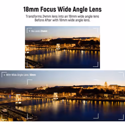 Wide Angle Lens Compatible with Canon G7X Mark III Camera, 2 in 1 18mm HD Wide Angle & 10x Macro Additional Lens with Extension Tube, Bayonet Mount