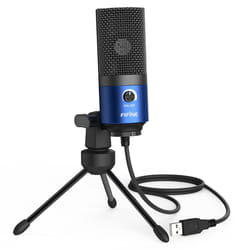 USB Computer Microphone for Recording YouTube Video Voice Over Vocals for Mac & PC, Condenser Mic with Gain Control for Home Studio, Plug & Play -
