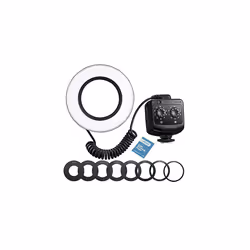 RING72 Macro LED Ring Light with 8 Adapter Rings, 8W 5600K 72 LEDs Macro Ring Light Dual Power Supply System Compatible with ...