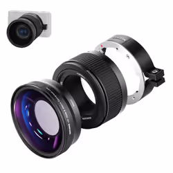 Wide Angle Lens Compatible with Sony ZV1 Camera, 2 in 1 18 mm HD Wide Angle and 10x Macro Additional Lens with Extension Tube ...