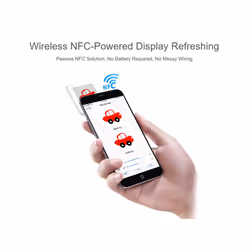 1.54inch NFC-Powered e-Paper No Battery Wireless Powering and Data Transfer (Pure White Case)