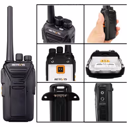 RT27 Walkie Talkies, Professional PMR446 2 Way Radio 16 Channels, VOX Hand Free License Free, Long Distance Walkie Talkie for School, Retail, Security