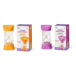93068 Jumbo Sand Timer (5-Minute), Orange & 93069 Jumbo Sand Timer (10-Minute), Purple