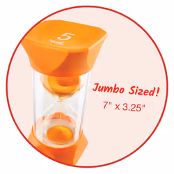93068 Jumbo Sand Timer (5-Minute), Orange & 93069 Jumbo Sand Timer (10-Minute), Purple